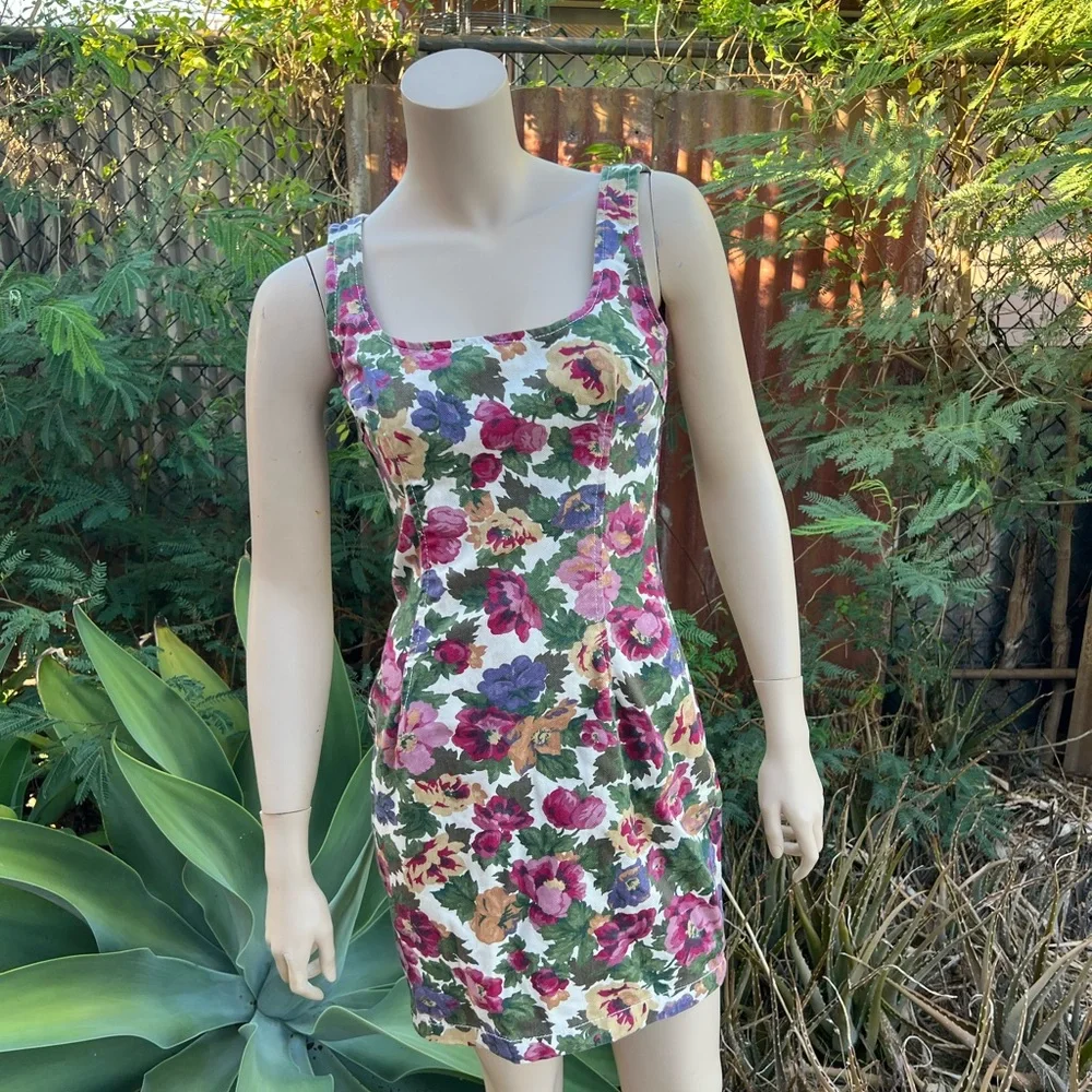 Paris Blues Multicolor Floral Mini Dress - Picture 1 of 15